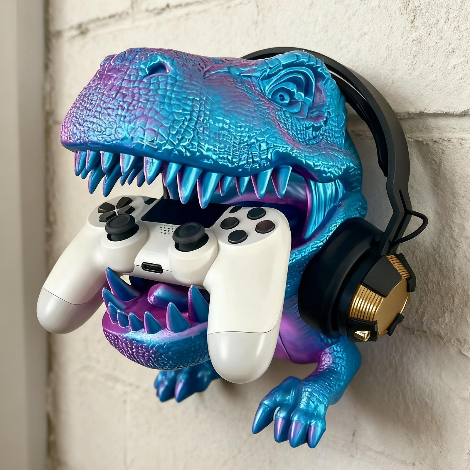 3D Printing Games Free - 3D Printed Tyrannosaurus Rex Stand Headphone