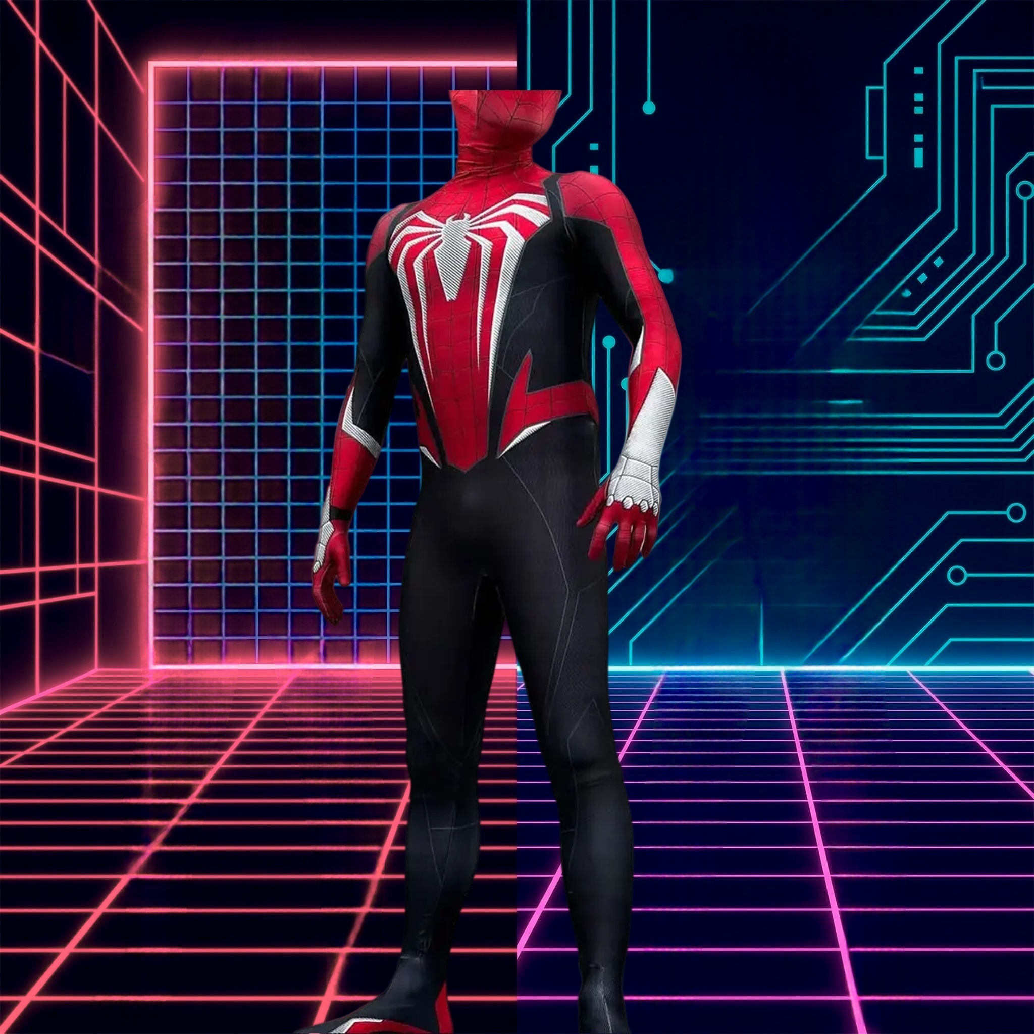 3D Printing Games Free - Men PS5 Spider Cosplay Costume 3D