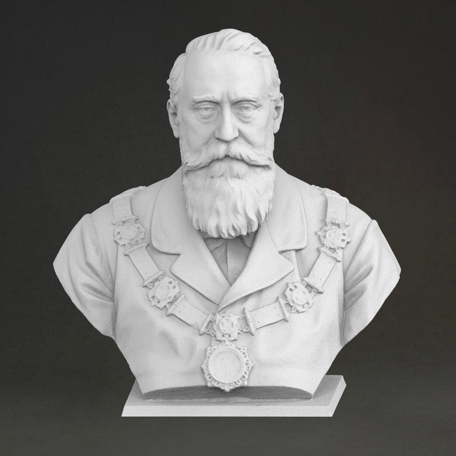 3D Printing Material - “Bust of Johann Steddell” sculpture, 3D