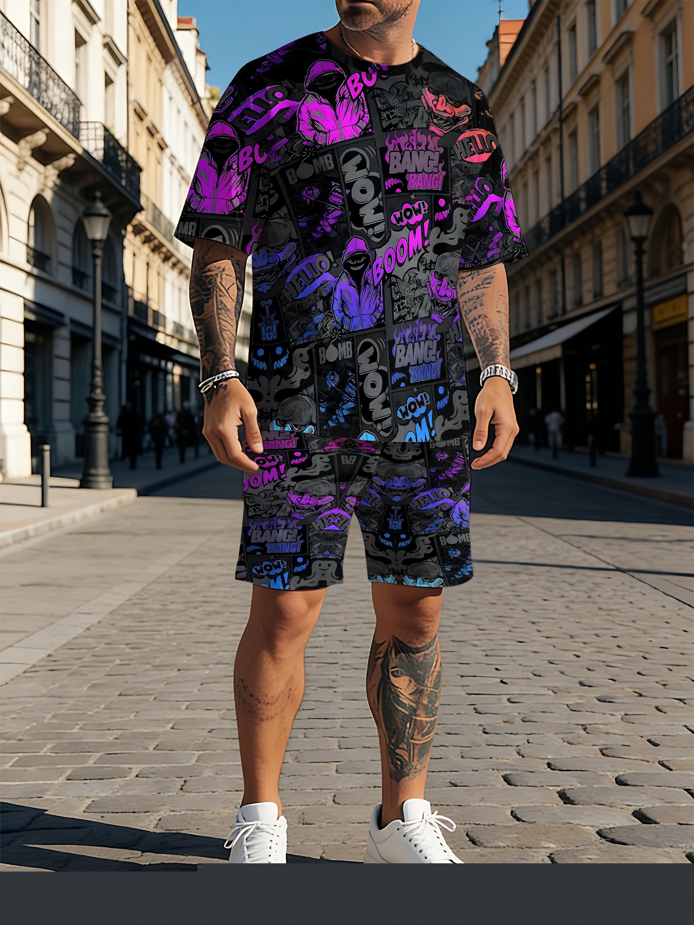 3D Printing Design - 2026 Summer New Men's Short-Sleeved Set