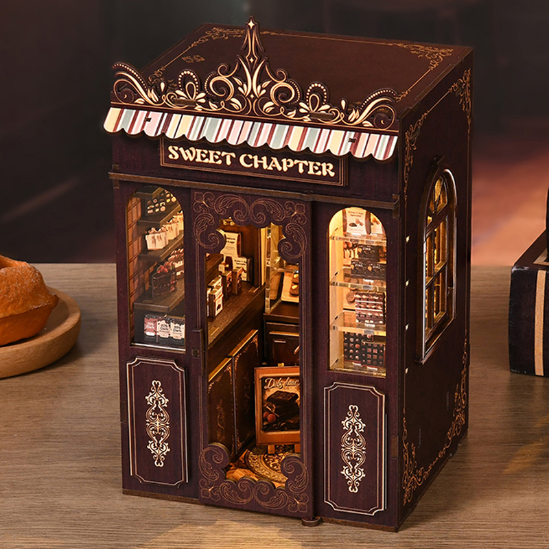 3D Printing House - DIY Book Nook Wooden Miniature Model