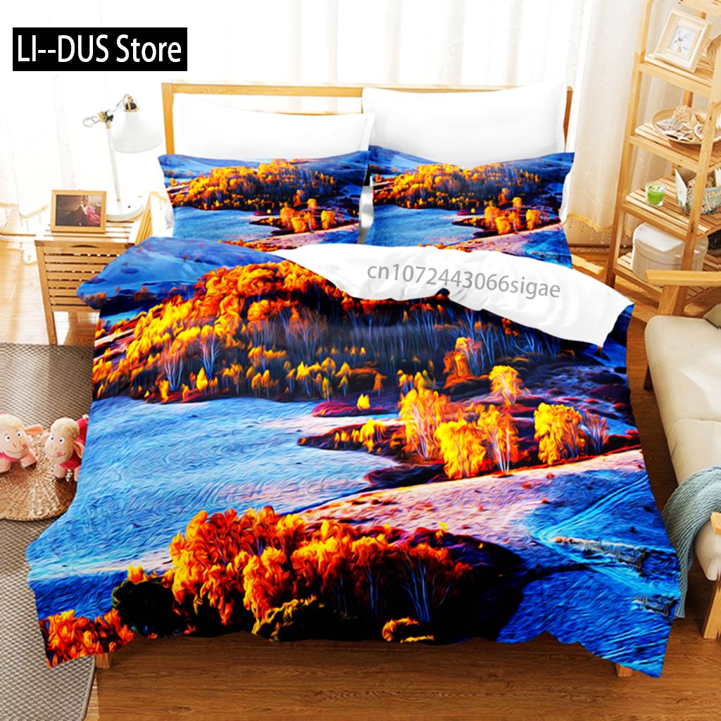 Landscape Painting Bedding Set - 3D Printing House review and price