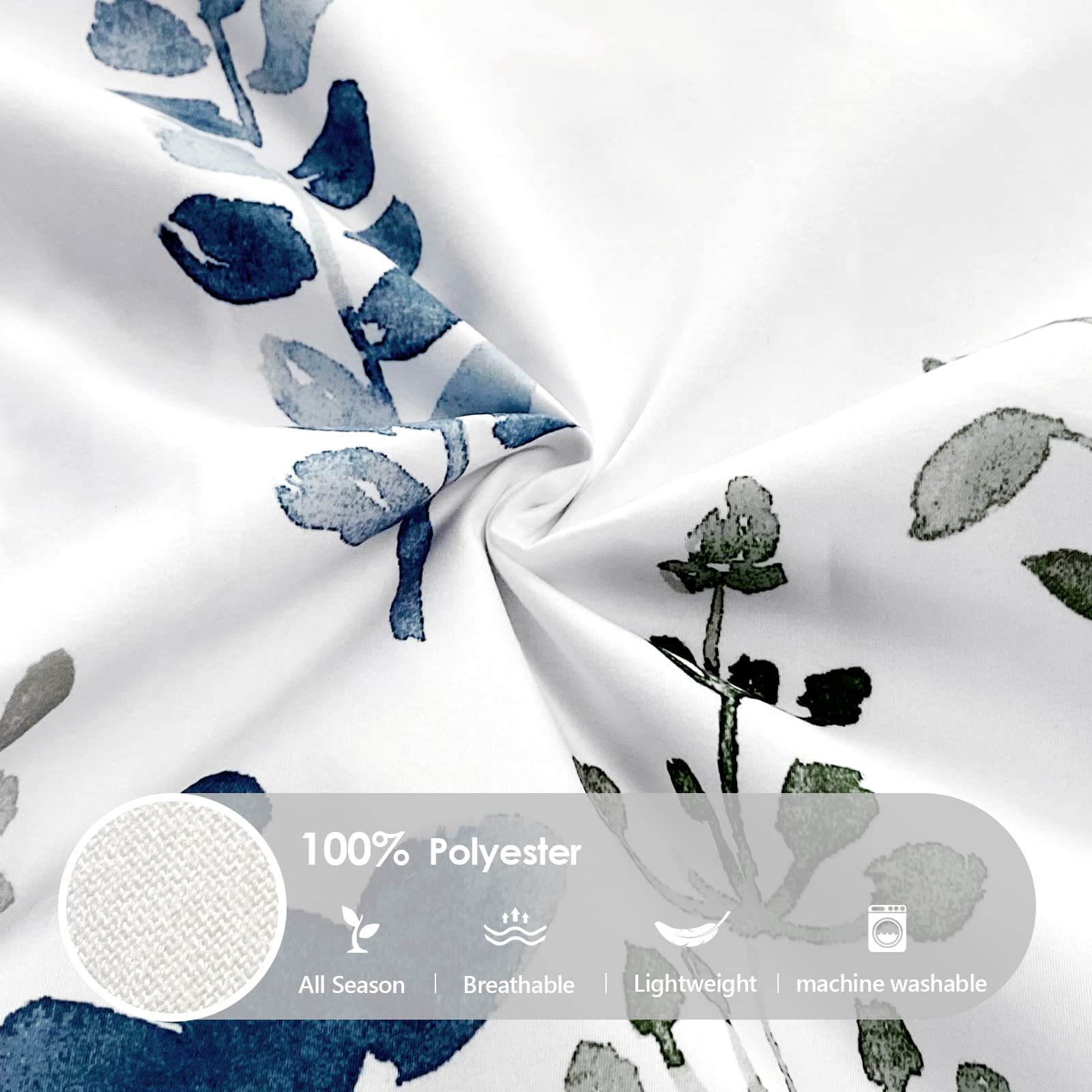 White Floral Three Piece Duvet - 3D Printing House review and price
