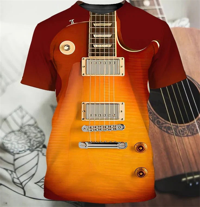 3D Guitar Print T Shirt For Me - 3D Printing Guitar review and price