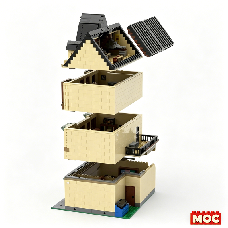 4418 Pcs Modular Town House Pr - 3D Printing House review and price