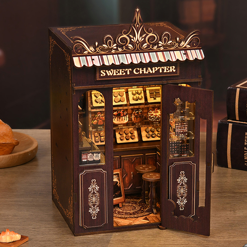 DIY Book Nook Wooden Miniature - 3D Printing House review and price