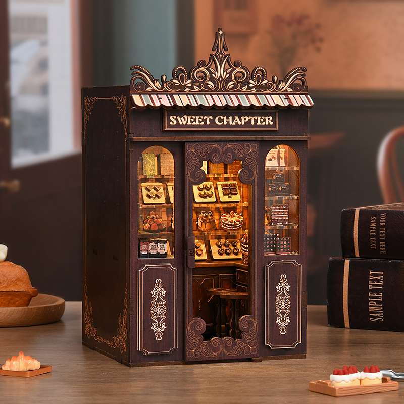 DIY Book Nook Wooden Miniature - 3D Printing House review and price